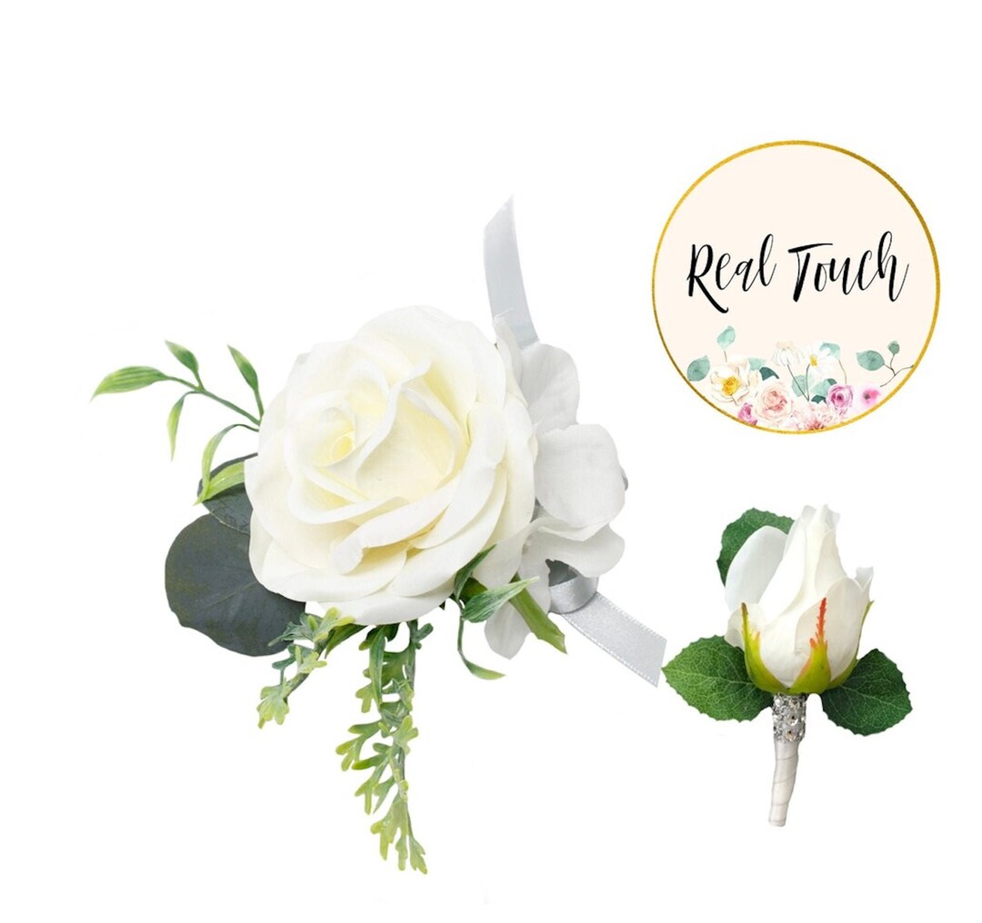 Set of 2-Real Touch Wrist Corsage and Boutonniere-Keepsake Faux Flowers | MakerPlace by Michaels Set of 2-Real Touch Wrist Corsage and Boutonniere-Keepsake Faux Flowers | MakerPlace by Michaels